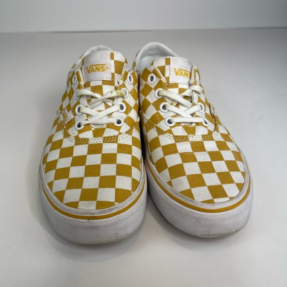 Vans Yellow Checkerboard Lace Up Skate Sneakers - Picture 6 of 15